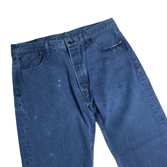 Levi’s 501XX Jeans Button Fly Size 38 100% Cotton Blue Faded Denim Straight Leg - Picture 3 of 11